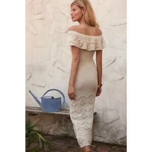 Anthropologie Mara Knitted Off-Shoulder Midi Dress Size XS